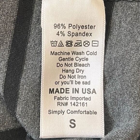 LuLaRoe Lynnae Gray And Black Striped Top   Sz S   EUC - Picture 4 of 4